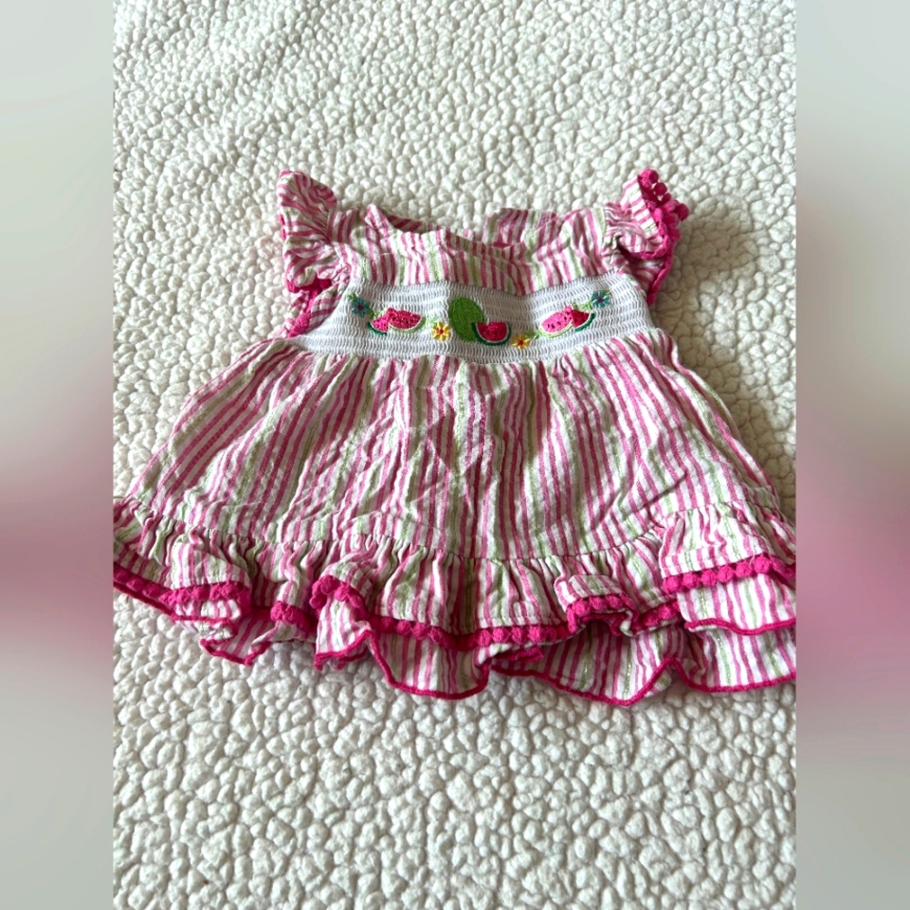 Good Lad Baby Girl's Smocked Watermelon dress size 3 months